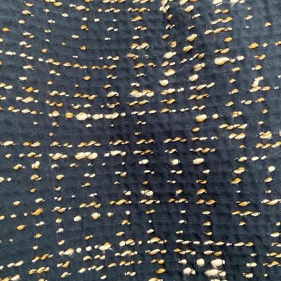 T Tahari Navy Brown Cream Cotton Polyester Embroidered Work Wear Skirt US 2 - Picture 2 of 9